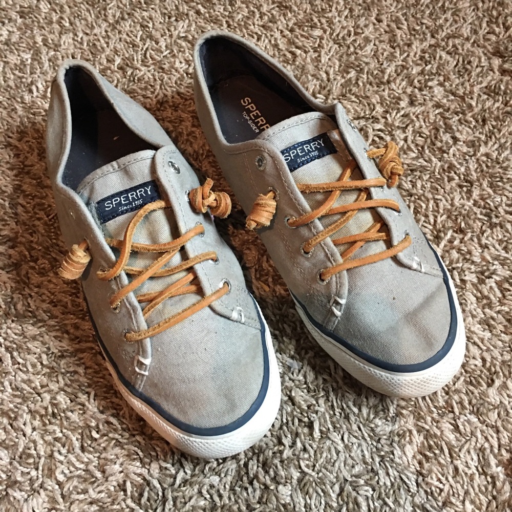 Gray Sperry shoes